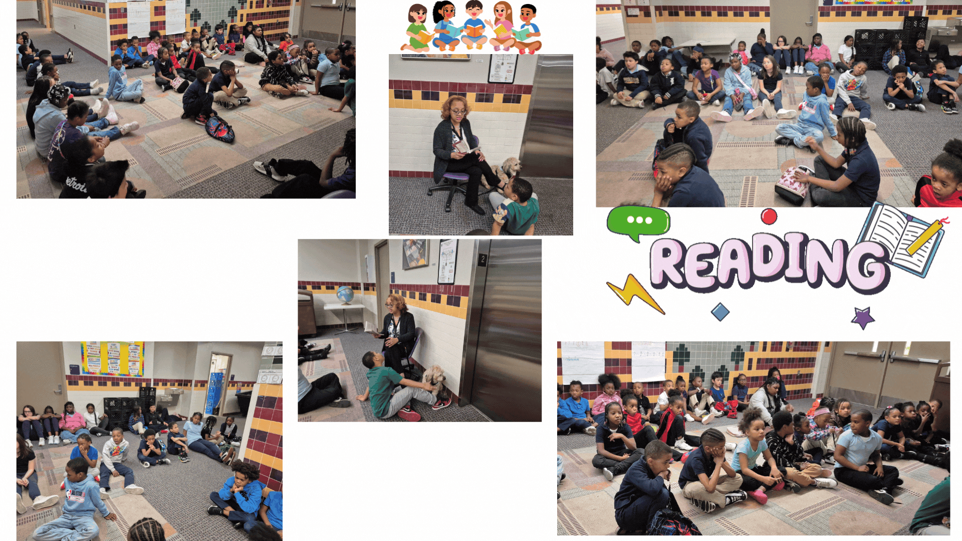  Ms. Hunt is reading a store to students